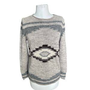 Vintage Lauren Ralph Lauren Cotton Wool Aztec Southwestern Pullover Sweater L